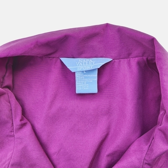 Vintage Napa Valley 2pc Windbreaker jogger set Jacket Pants Magenta pink purple - Picture 5 of 12